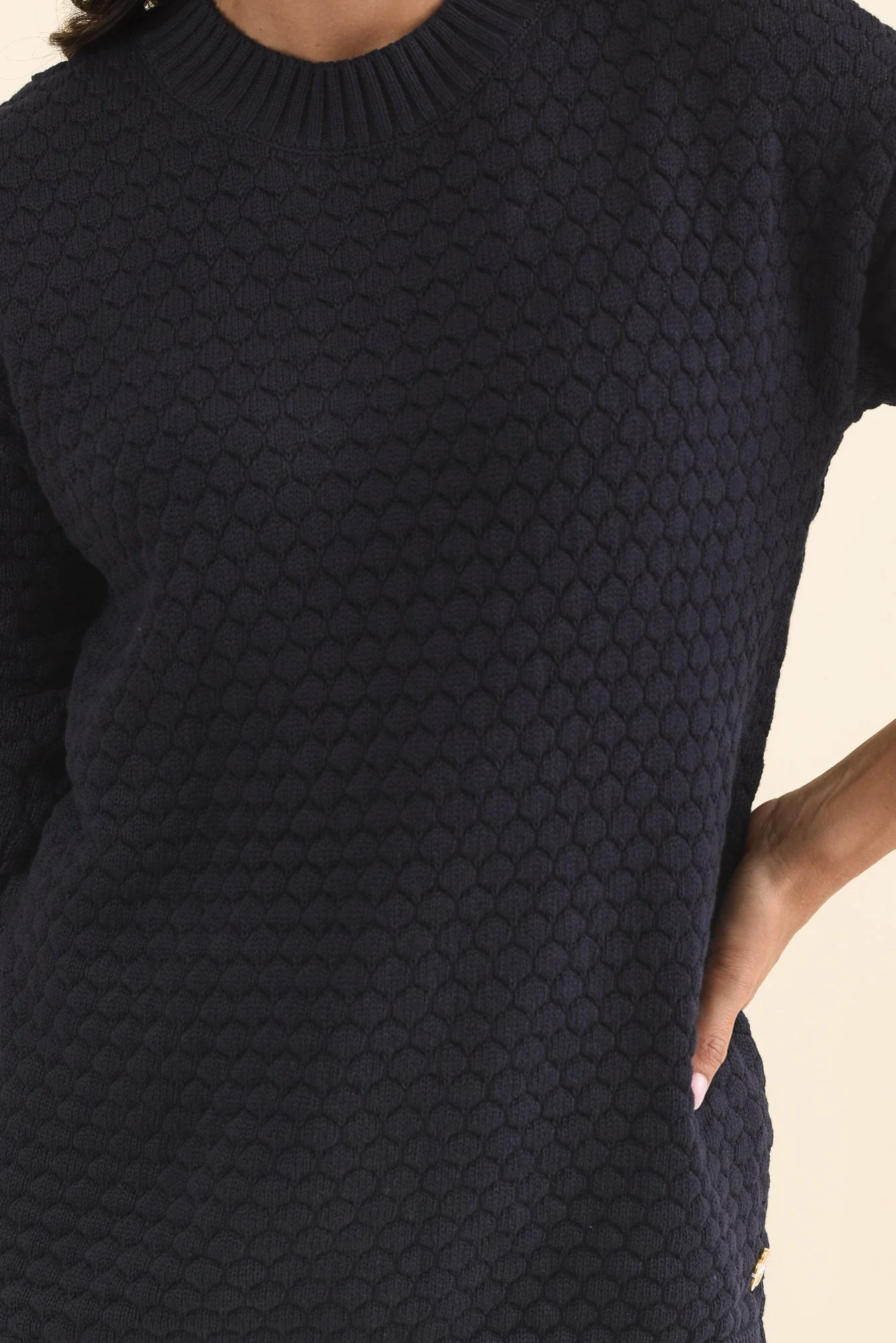 Yanny Navy Organic Cotton Knit Jumper - Image 5