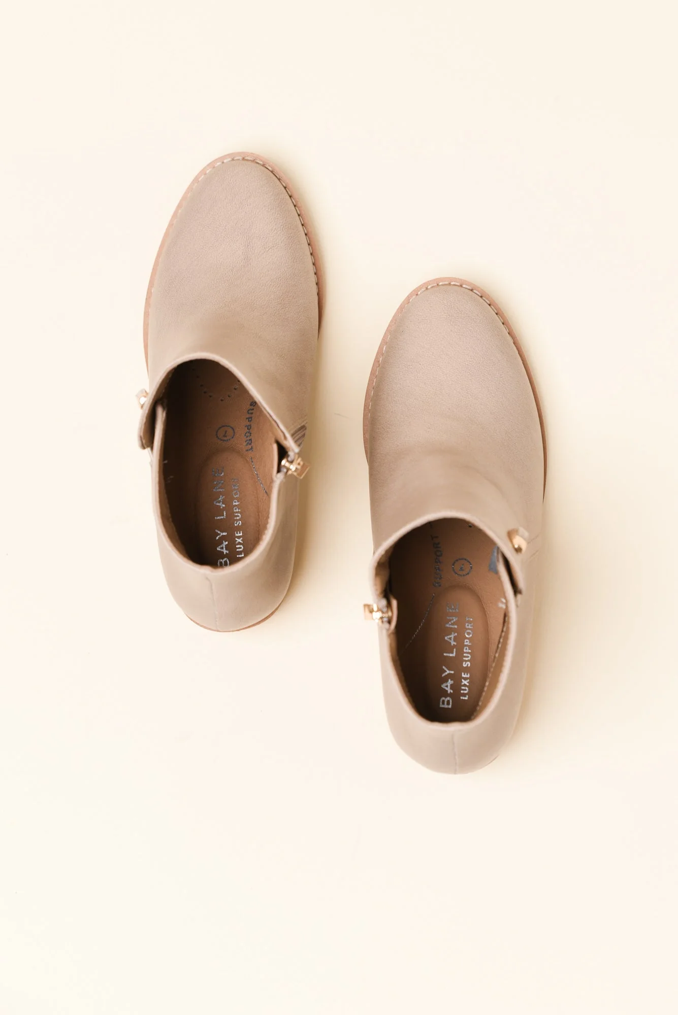 York Beige Leather Toggle Boot - Image 5