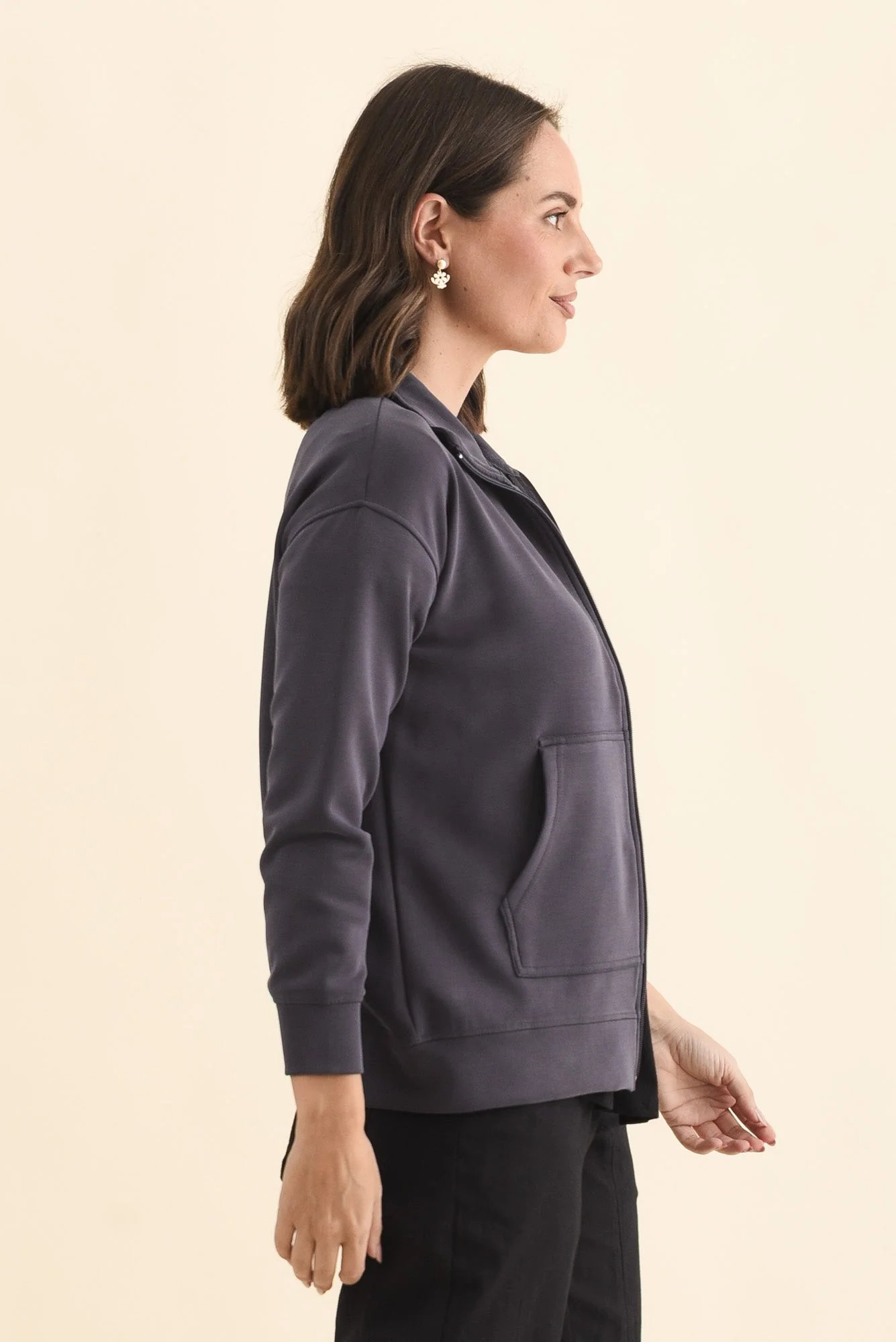 York Charcoal Zip Jacket - Image 3