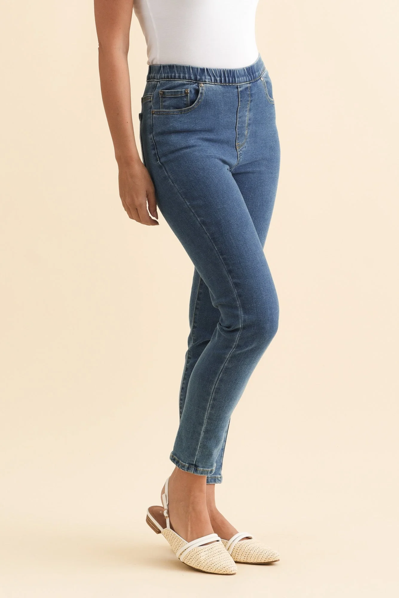 Zadie Blue Stretch Jeans - Image 4