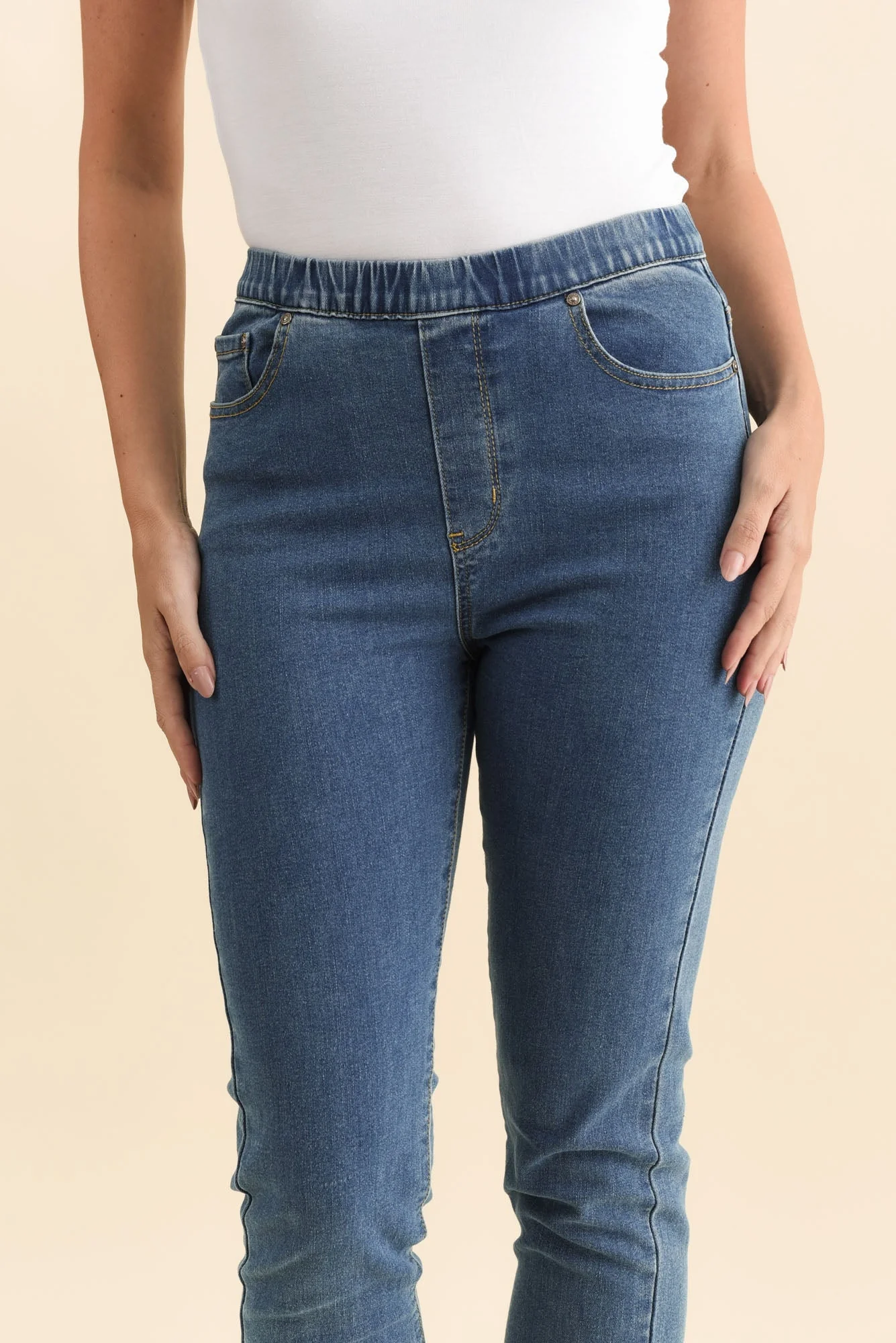 Zadie Blue Stretch Jeans - Image 6