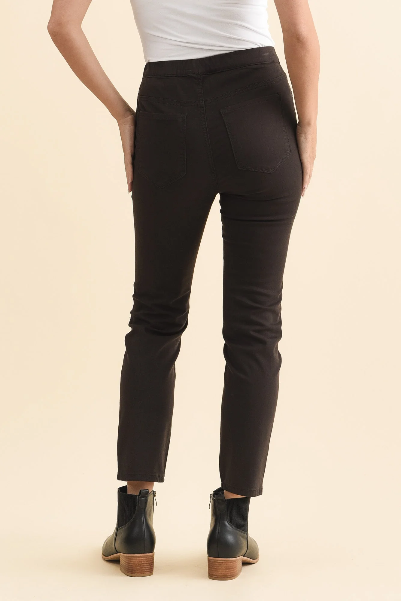 Zadie Chocolate Stretch Jeans - Image 5