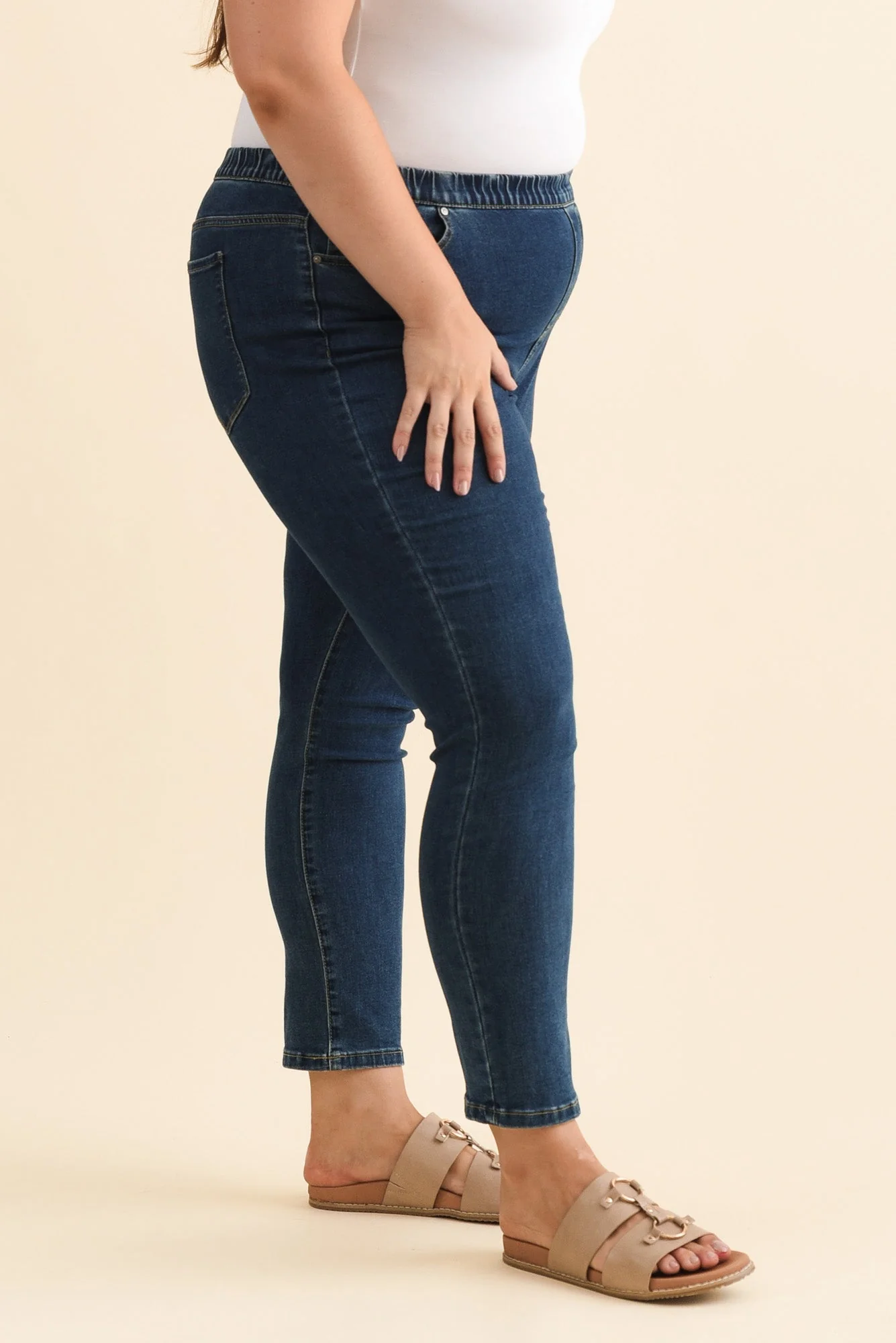 Zadie Dark Denim Stretch Jeans - Image 14