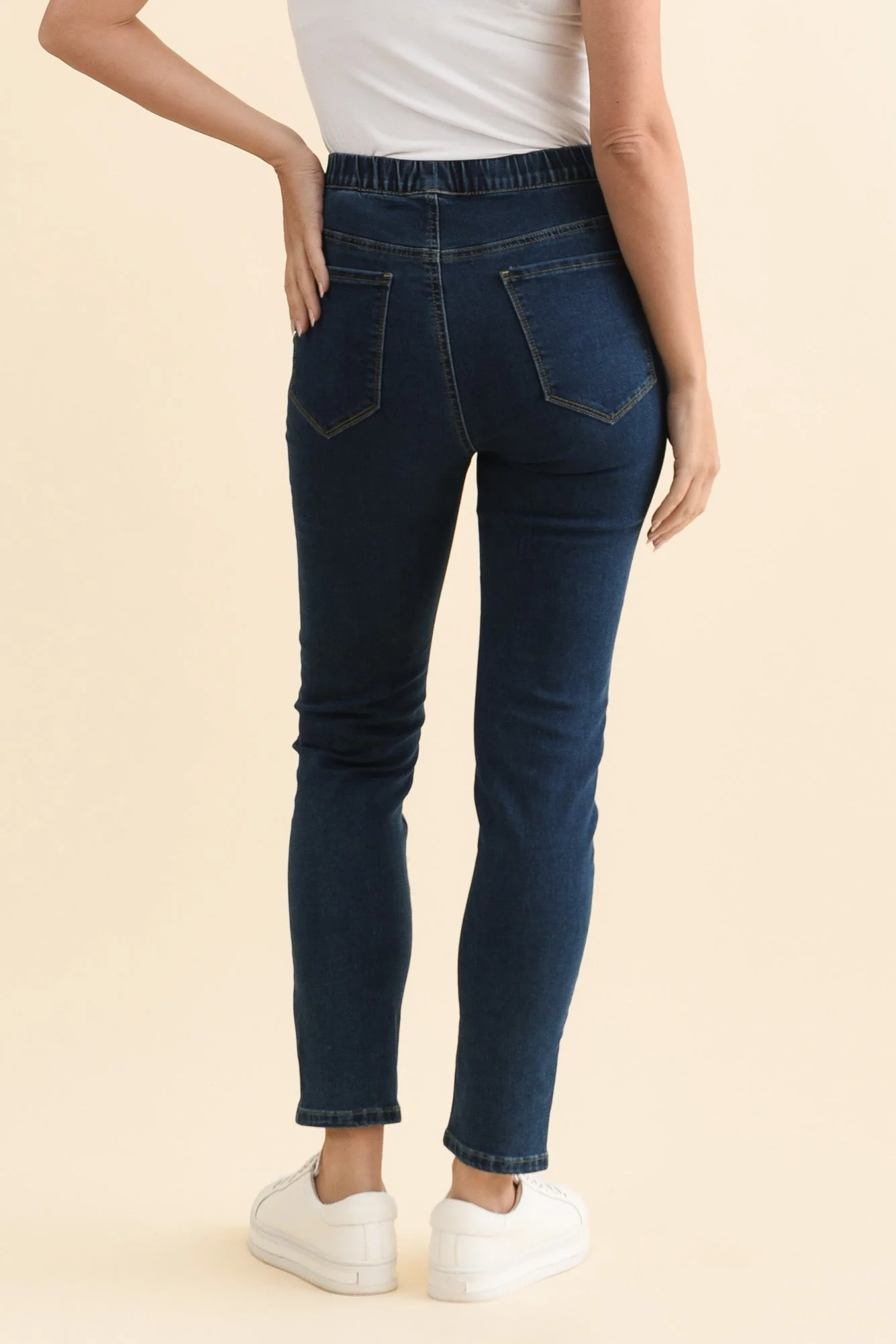 Zadie Dark Denim Stretch Jeans - Image 5