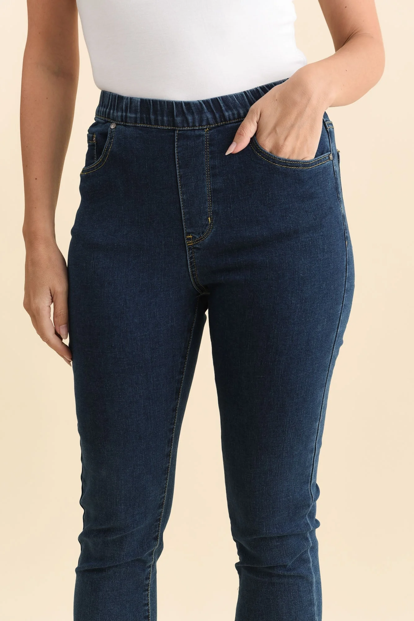Zadie Dark Denim Stretch Jeans - Image 6