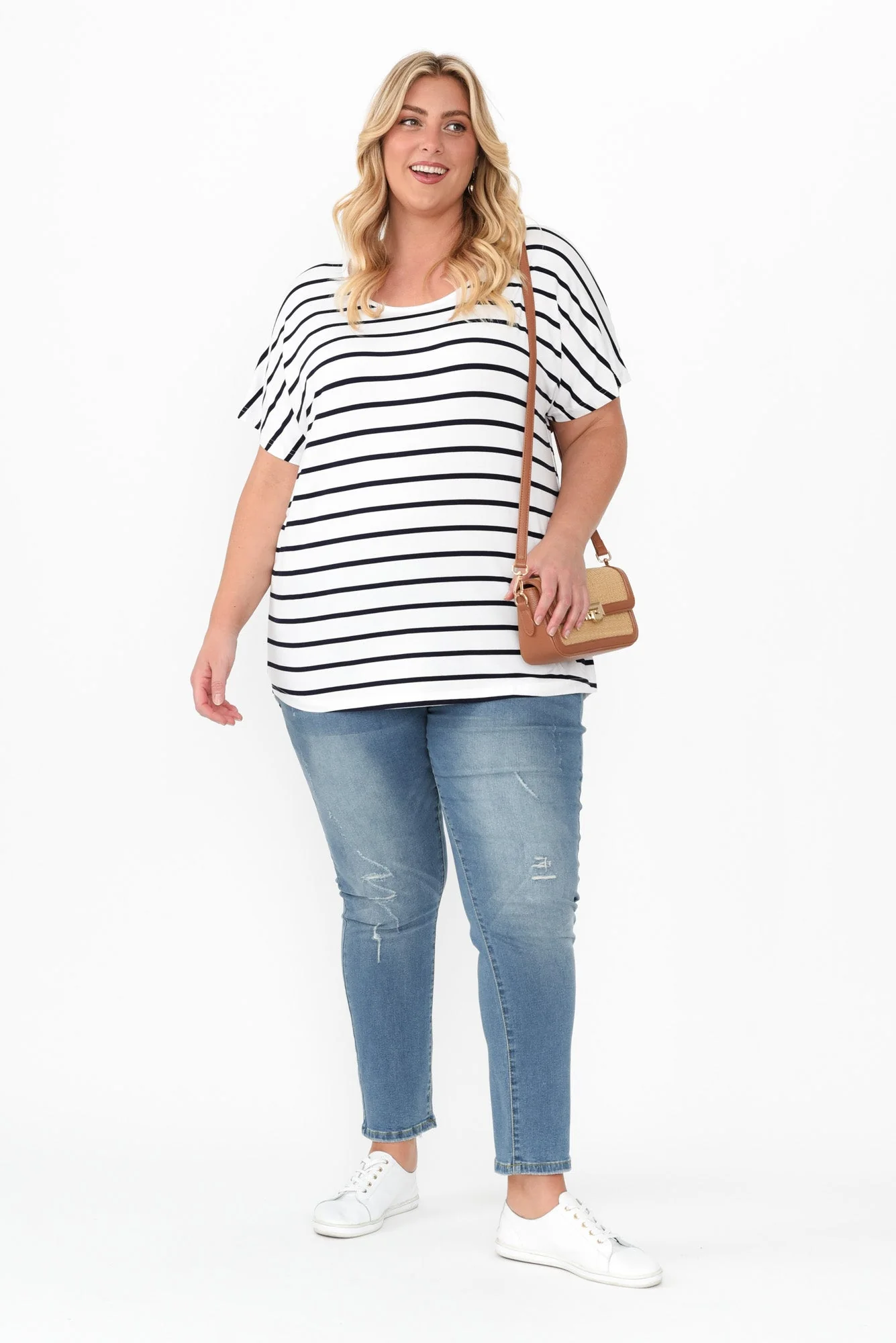 Zadie Distressed Blue Stretch Jeans - Image 12