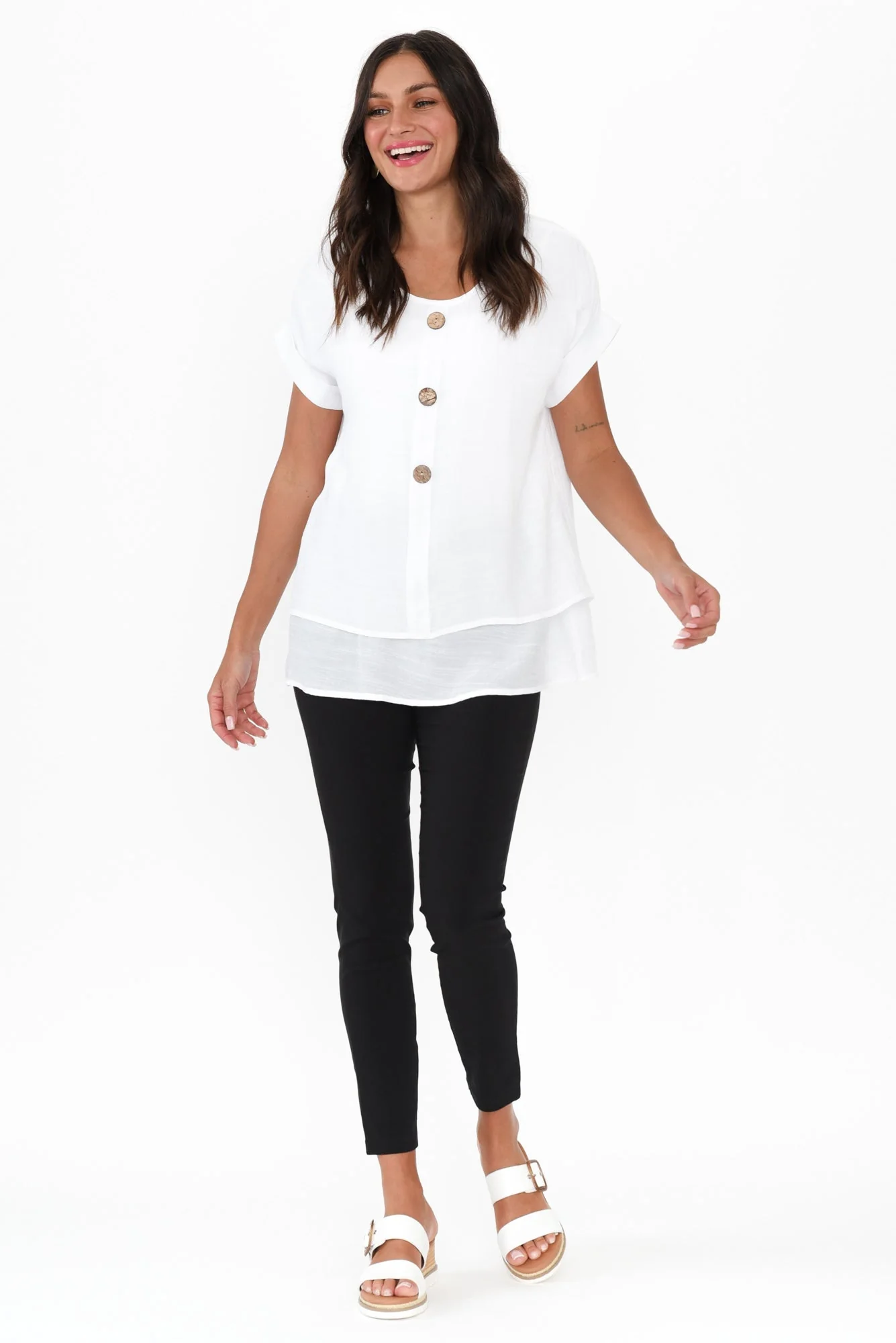 Zara Black Stretch 7/8 Pants - Image 6