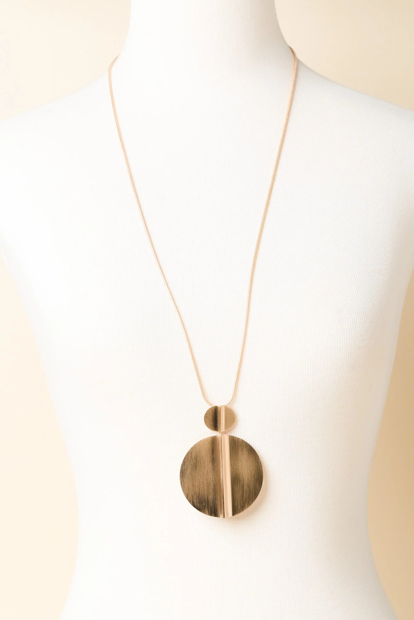 Zarah Gold Disc Necklace - Image 2