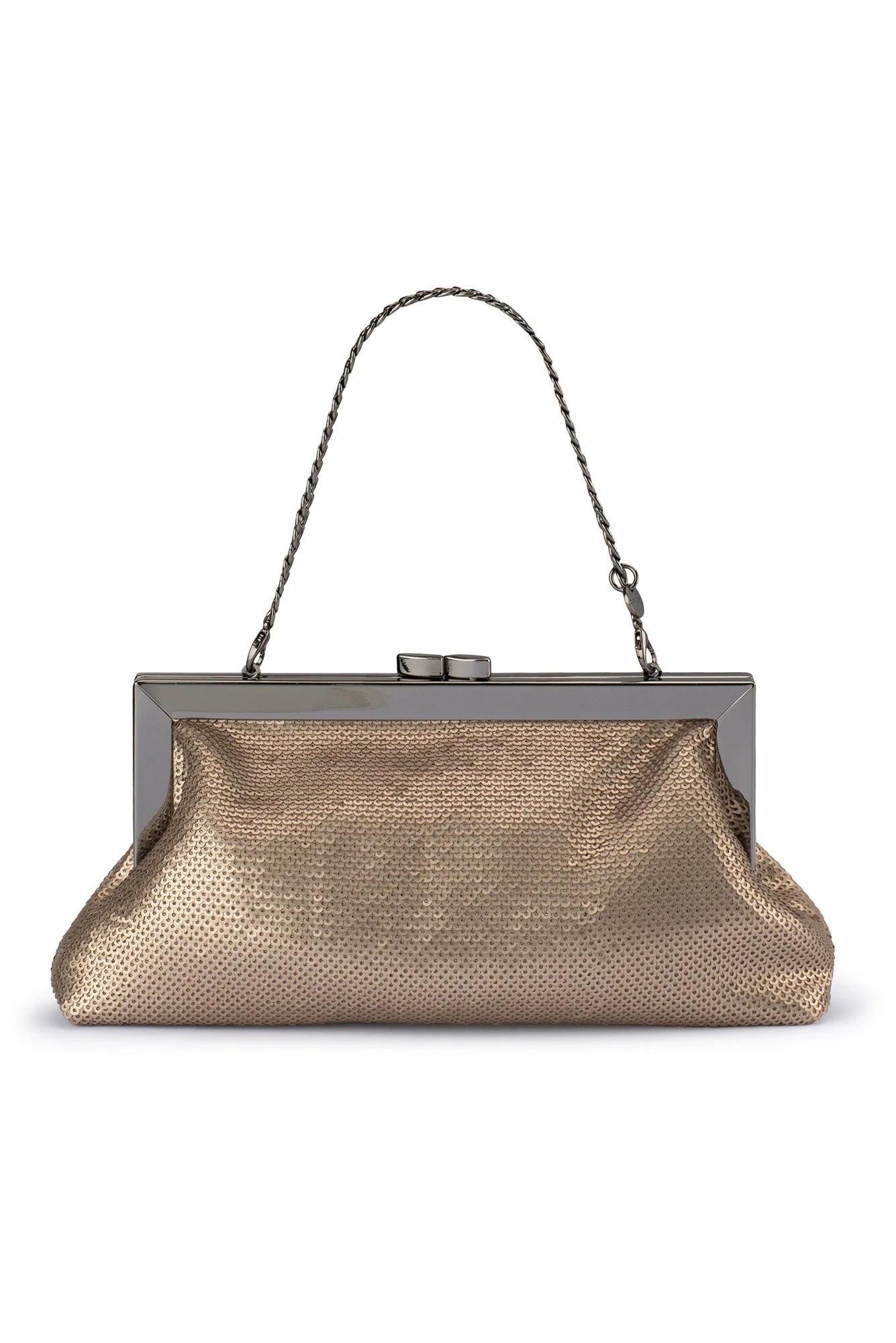Zephyr Champagne Sequin Clutch - Image 6