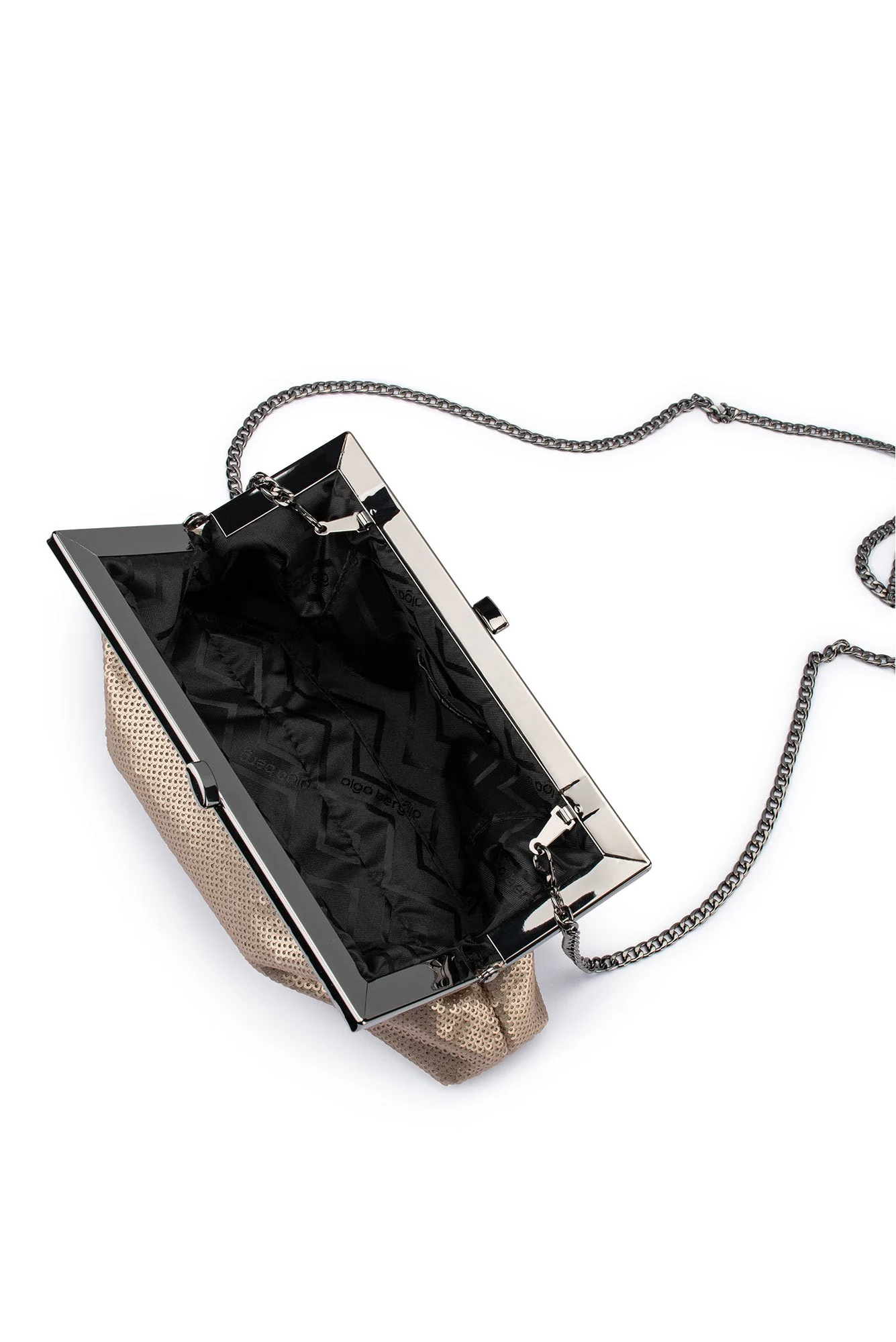 Zephyr Champagne Sequin Clutch - Image 8