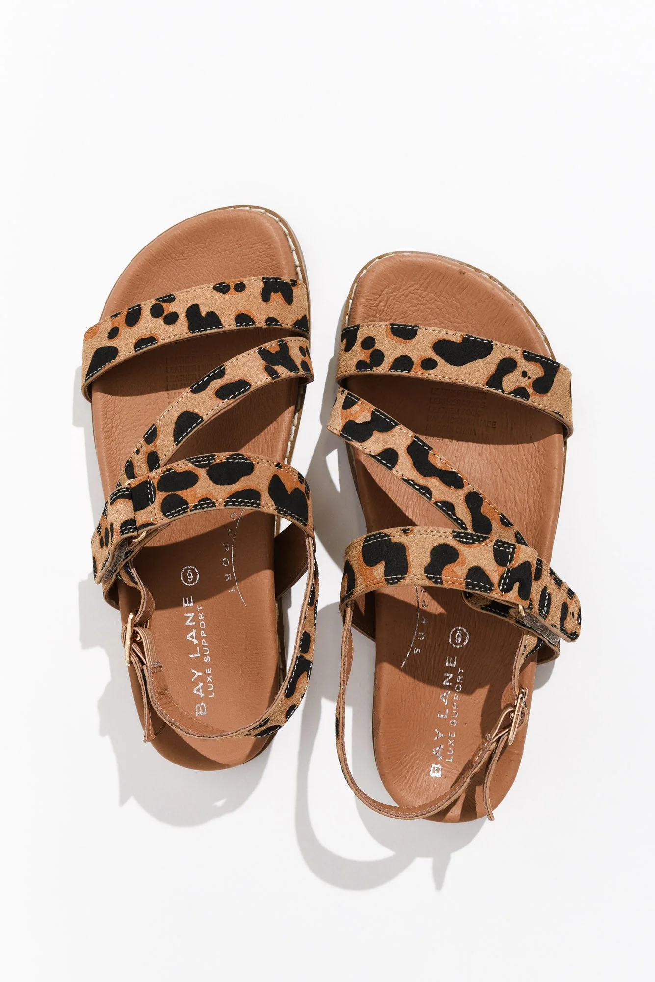 Zorba Brown Leopard Leather Sandal - Image 3