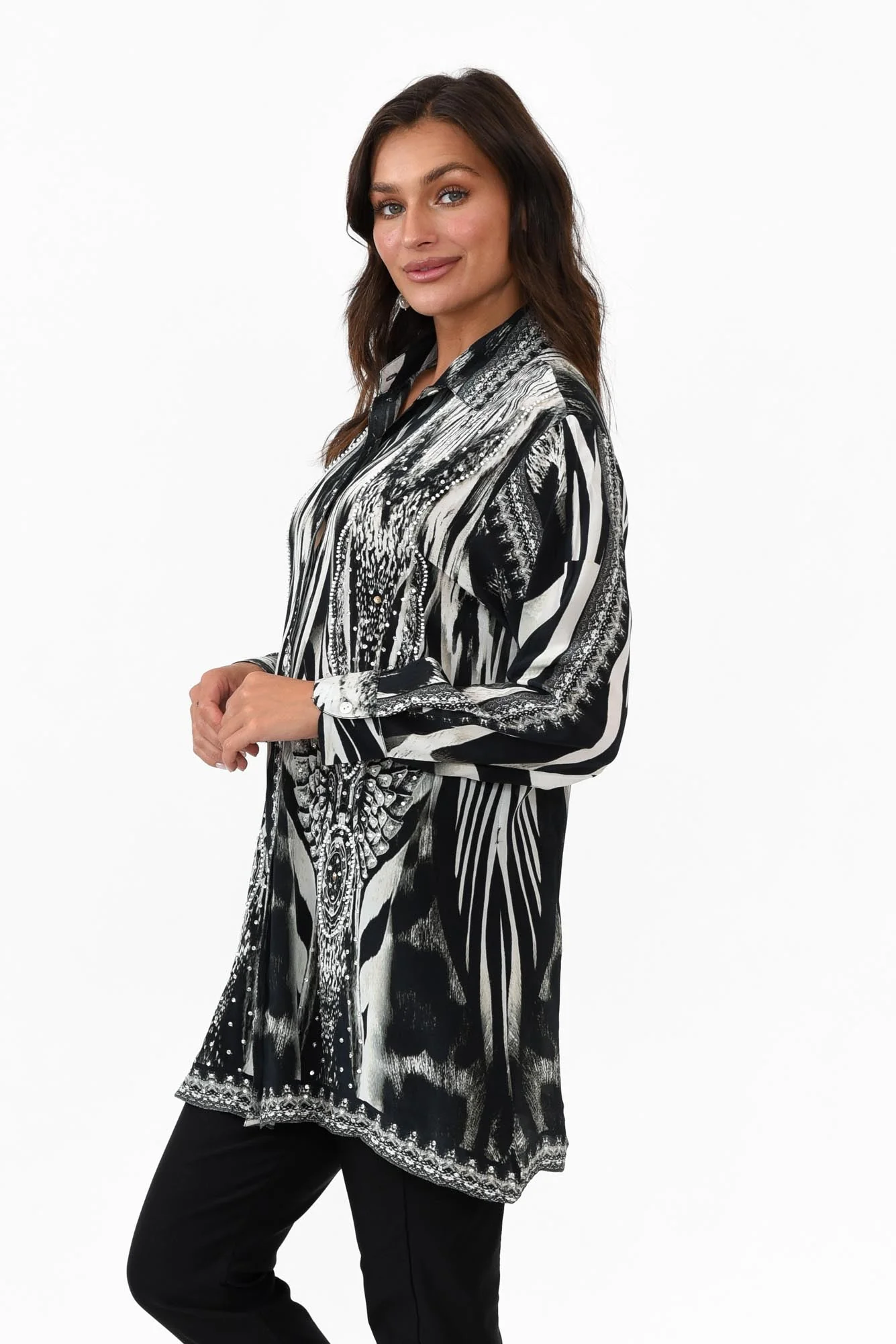 Zulu Black Silk Resort Shirt - Image 3
