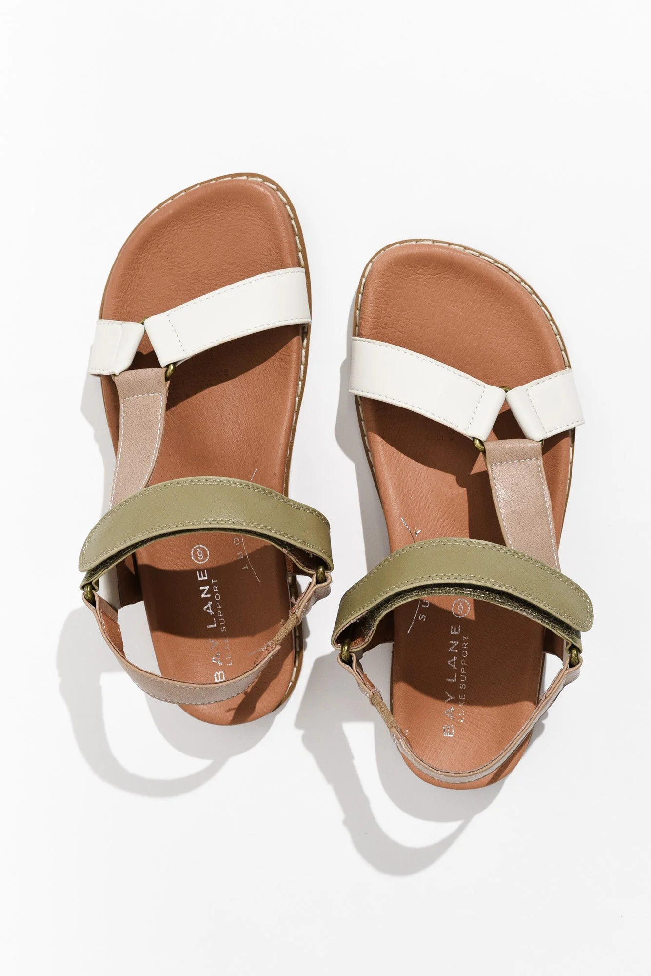 Zulu Taupe Leather Velcro Sandal - Image 3